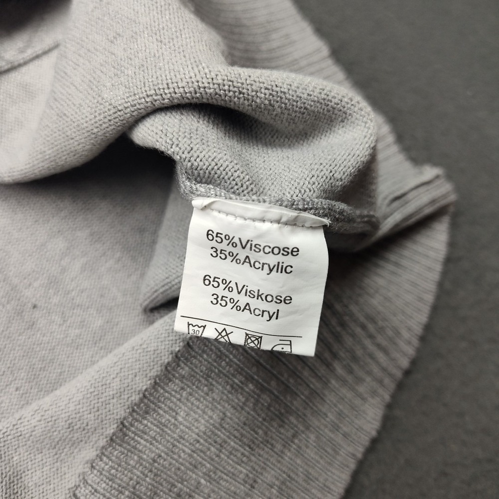 Paul Jones Sweater Vest Mens Extra Large Gray V Neck Cable Knit Pullover Golf - Picture 7 of 10